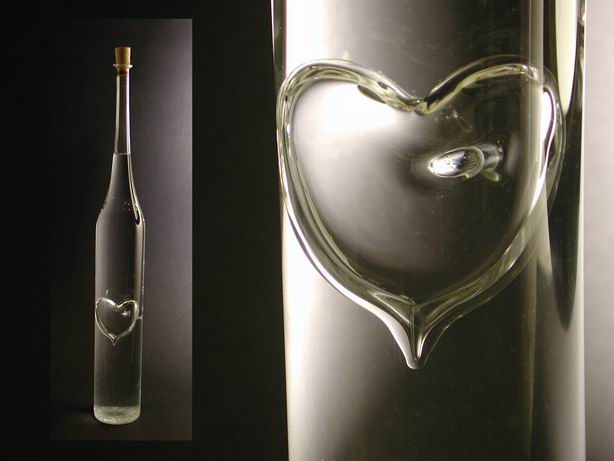Bouteille avec coeur