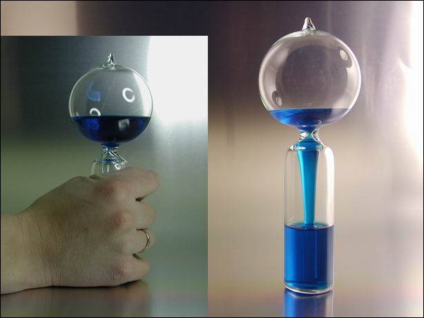 Thermomètre d'amour bleu